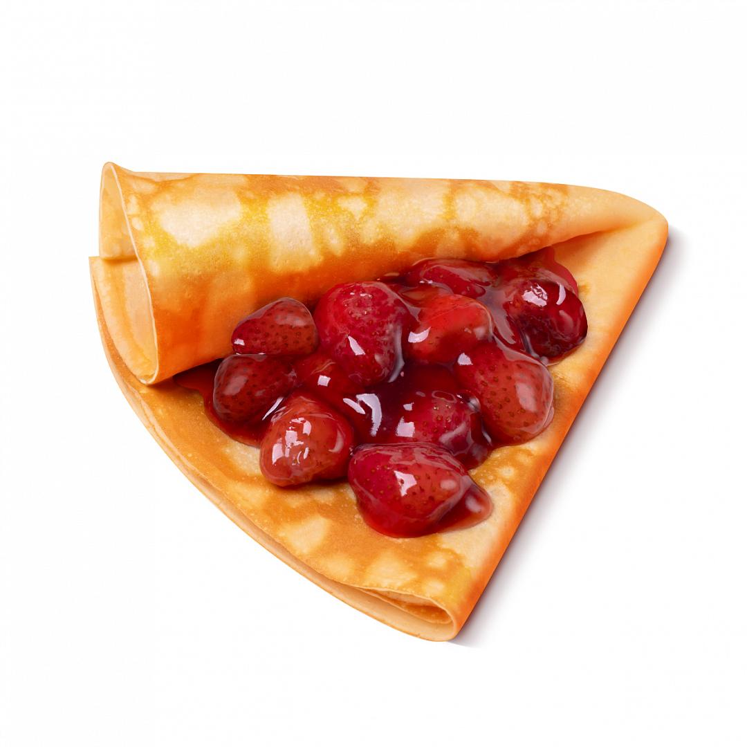Блин с клубникой